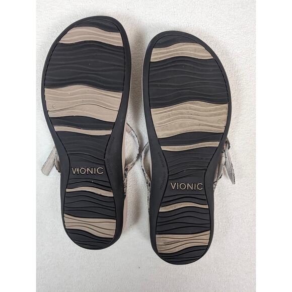 Vionic Women's Sandals Karina Thong Slip-On Adjustable Leather strap Size 9‎ - Picture 8 of 8